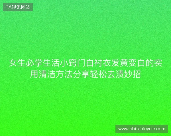 女生必学生活小窍门白衬衣发黄变白的实用清洁方法分享轻松去渍妙招